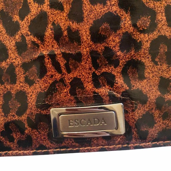 Genuine Escada Designer Leopard Print Hand Bag - Made in Italy - Picture 13 of 16